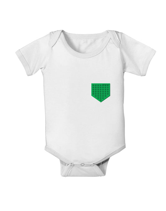 Faux Pocket Shamrock Pattern Baby Romper Bodysuit by TooLoud-Baby Romper-TooLoud-White-06-Months-Davson Sales