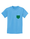 Faux Pocket Shamrock Pattern Childrens T-Shirt by TooLoud-Childrens T-Shirt-TooLoud-Aquatic-Blue-X-Small-Davson Sales