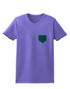 Faux Pocket Shamrock Pattern Womens T-Shirt by TooLoud-Womens T-Shirt-TooLoud-Violet-X-Small-Davson Sales