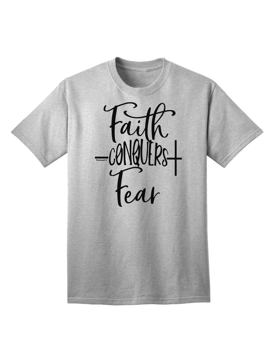 Fear Conquered by Faith Adult T-Shirt-Mens T-shirts-TooLoud-White-Small-Davson Sales