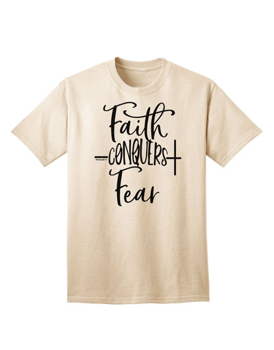Fear Conquered by Faith Adult T-Shirt-Mens T-shirts-TooLoud-Natural-Small-Davson Sales