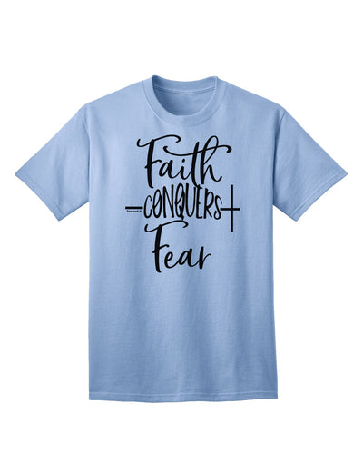 Fear Conquered by Faith Adult T-Shirt-Mens T-shirts-TooLoud-Light-Blue-Small-Davson Sales