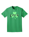 Feck - Clover Distressed Design Adult Dark T-Shirt by TooLoud-Mens T-Shirt-TooLoud-Kelly-Green-Small-Davson Sales