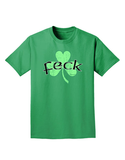 Feck - Clover Distressed Design Adult Dark T-Shirt by TooLoud-Mens T-Shirt-TooLoud-Kelly-Green-Small-Davson Sales