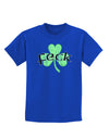 Feck - Clover Distressed Design Childrens Dark T-Shirt by TooLoud-Childrens T-Shirt-TooLoud-Royal-Blue-X-Small-Davson Sales