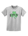 Feck - Clover Distressed Design Childrens T-Shirt by TooLoud-Childrens T-Shirt-TooLoud-AshGray-X-Small-Davson Sales