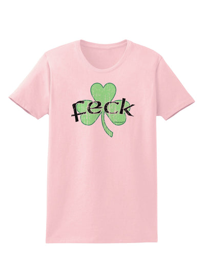 Feck - Clover Distressed Design Womens T-Shirt by TooLoud-Womens T-Shirt-TooLoud-PalePink-X-Small-Davson Sales