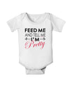 Feed Me and Tell Me I'm Pretty Baby Romper Bodysuit-Baby Romper-TooLoud-White-06-Months-Davson Sales