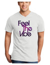 Feel The Vibe Adult V-Neck T-shirt-Mens V-Neck T-Shirt-TooLoud-White-Small-Davson Sales