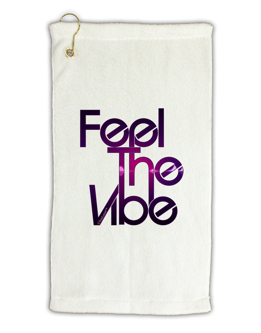 Feel The Vibe Micro Terry Gromet Golf Towel 16 x 25 inch-Golf Towel-TooLoud-White-Davson Sales