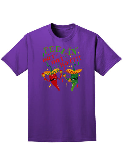 Feelin Hot Hot Hot Chili Peppers Adult Dark T-Shirt-Mens T-Shirt-TooLoud-Purple-Small-Davson Sales