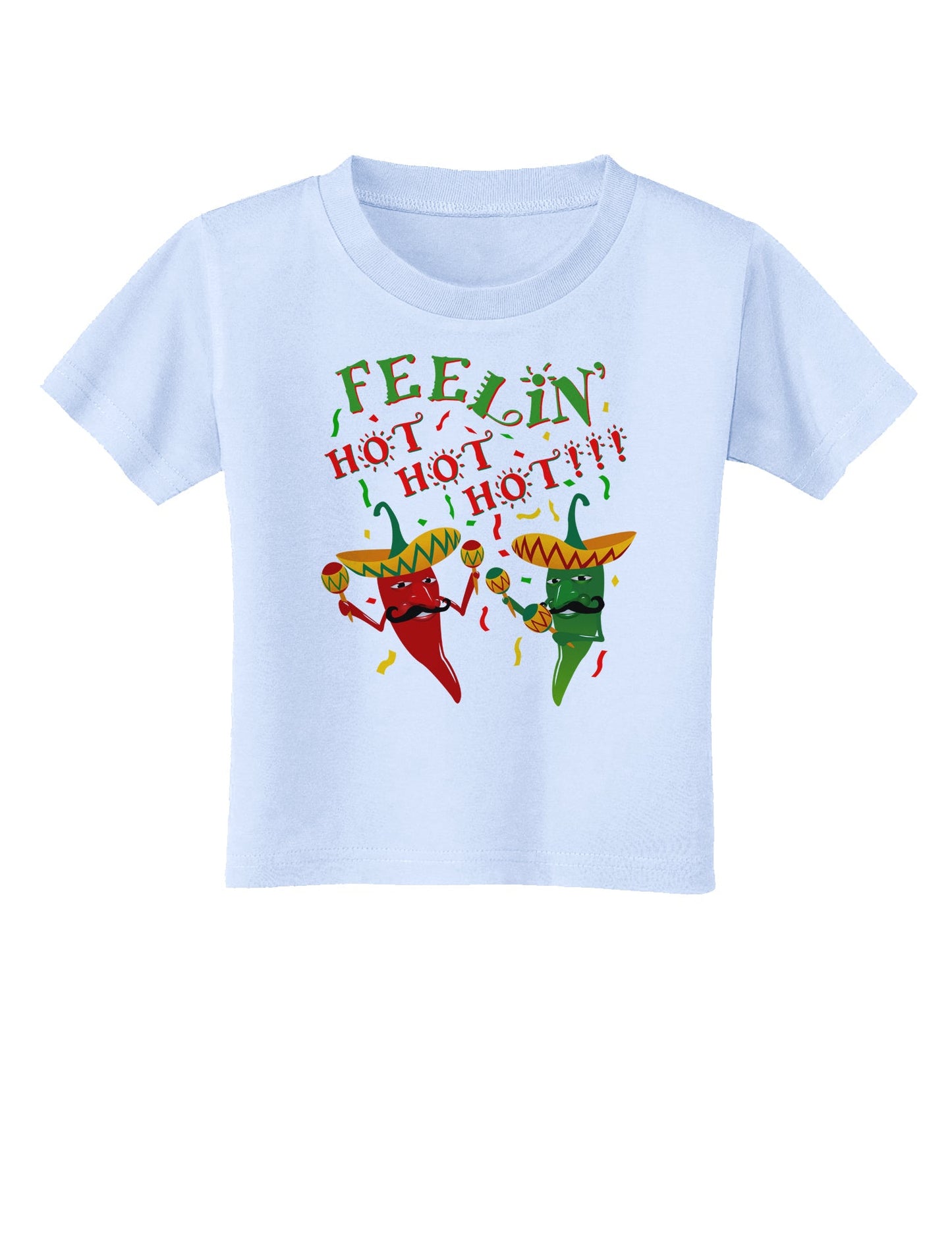 Feelin Hot Hot Hot Chili Peppers Toddler T-Shirt-Toddler T-Shirt-TooLoud-Light-Blue-2T-Davson Sales