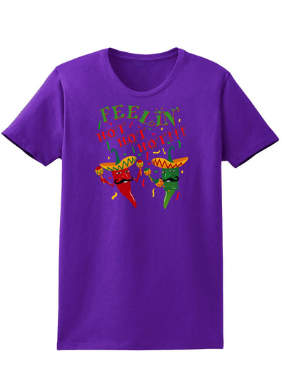 Feelin Hot Hot Hot Chili Peppers Womens Dark T-Shirt-TooLoud-Purple-X-Small-Davson Sales