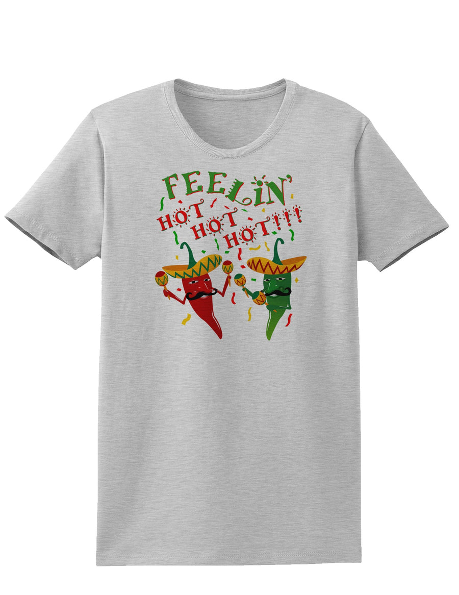 Feelin Hot Hot Hot Chili Peppers Womens T-Shirt-Womens T-Shirt-TooLoud-White-X-Small-Davson Sales