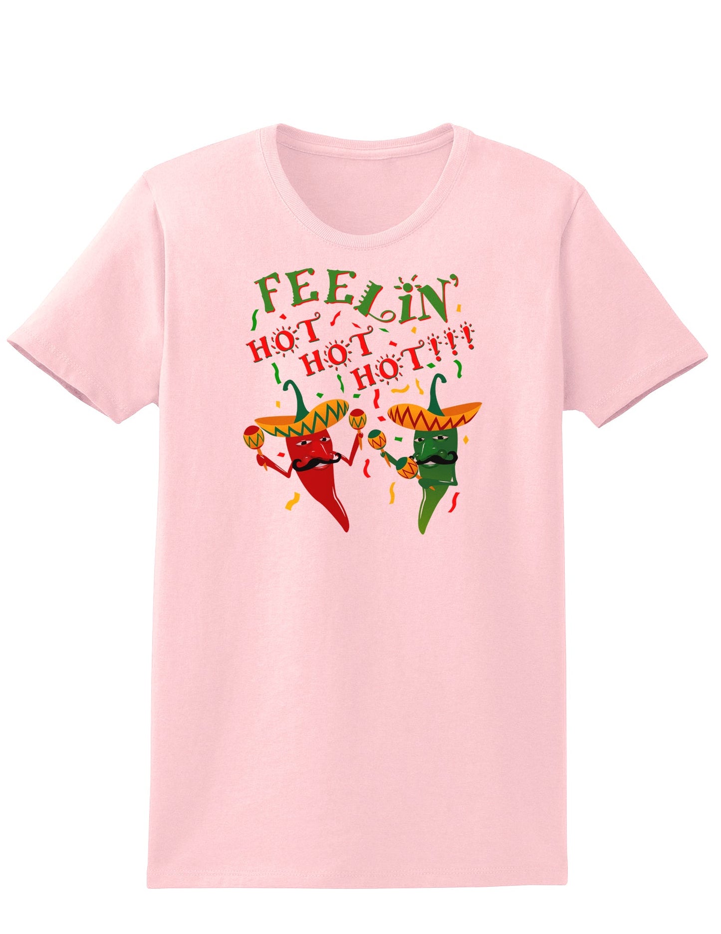 Feelin Hot Hot Hot Chili Peppers Womens T-Shirt-Womens T-Shirt-TooLoud-PalePink-X-Small-Davson Sales