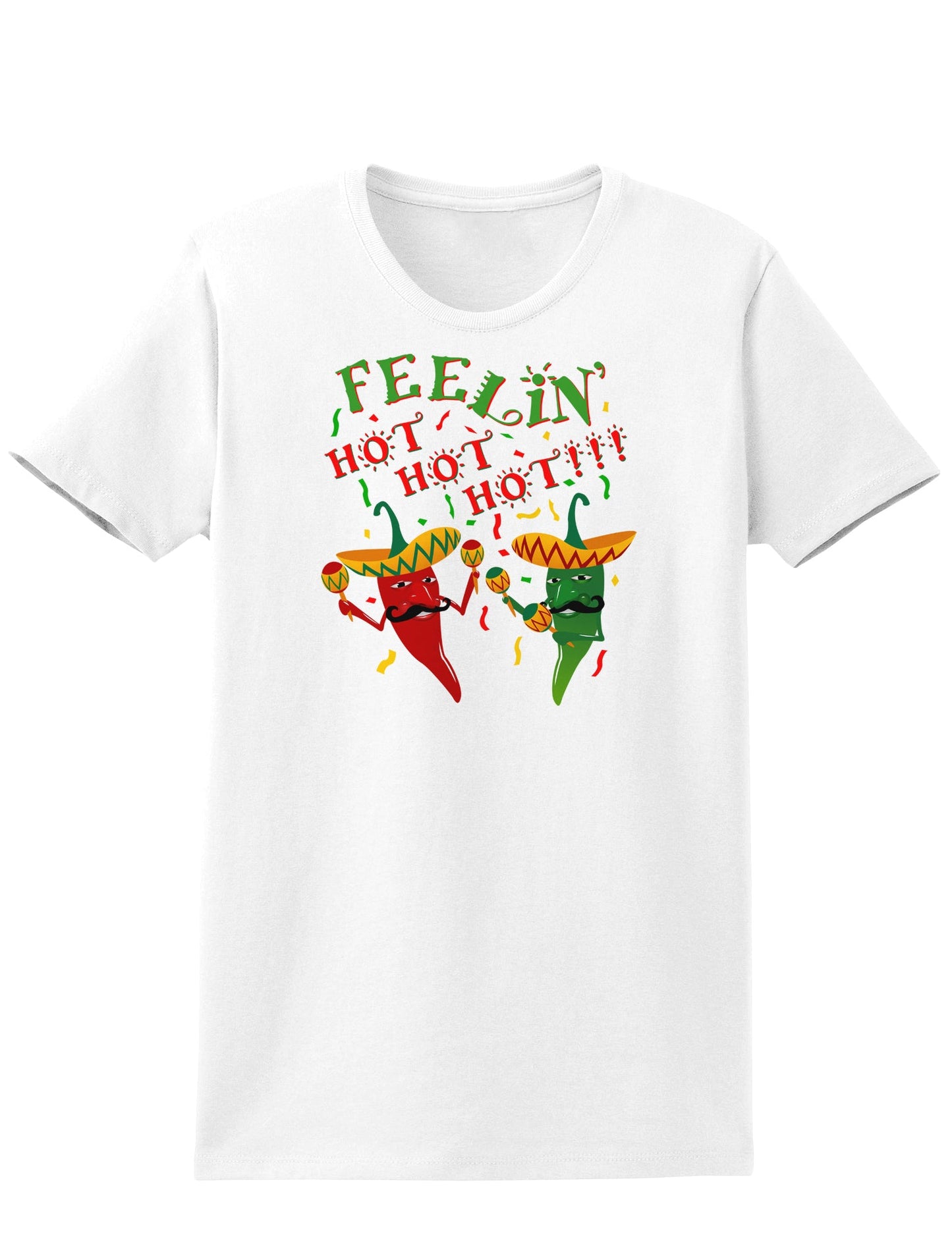Feelin Hot Hot Hot Chili Peppers Womens T-Shirt-Womens T-Shirt-TooLoud-White-X-Small-Davson Sales
