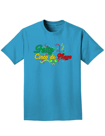 Feliz Cinco De Mayo Adult Dark T-Shirt-Mens T-Shirt-TooLoud-Turquoise-Small-Davson Sales