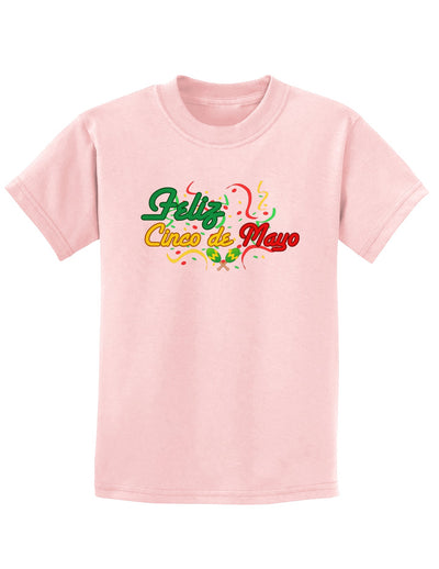 Feliz Cinco De Mayo Childrens T-Shirt-Childrens T-Shirt-TooLoud-PalePink-X-Small-Davson Sales