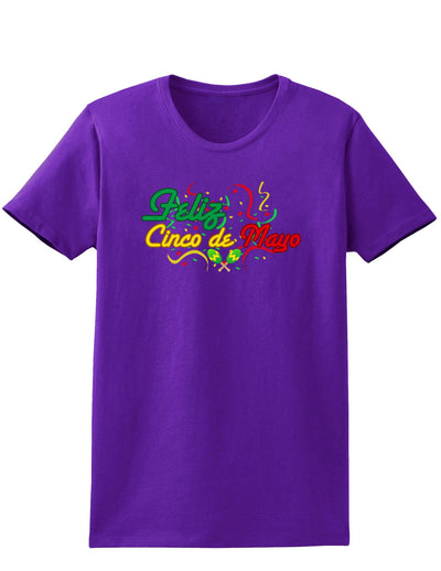 Feliz Cinco De Mayo Womens Dark T-Shirt-TooLoud-Purple-X-Small-Davson Sales