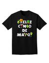 Feliz Cinco de Mayo - Fiesta Icons Adult Dark T-Shirt by TooLoud-Mens T-Shirt-TooLoud-Black-Small-Davson Sales