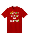 Feliz Cinco de Mayo - Fiesta Icons Adult Dark T-Shirt by TooLoud-Mens T-Shirt-TooLoud-Red-Small-Davson Sales