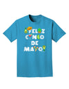 Feliz Cinco de Mayo - Fiesta Icons Adult Dark T-Shirt by TooLoud-Mens T-Shirt-TooLoud-Turquoise-Small-Davson Sales