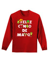 Feliz Cinco de Mayo - Fiesta Icons Adult Long Sleeve Dark T-Shirt by TooLoud-TooLoud-Red-Small-Davson Sales