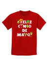 Feliz Cinco de Mayo - Fiesta Icons Childrens Dark T-Shirt by TooLoud-Childrens T-Shirt-TooLoud-Red-X-Small-Davson Sales