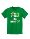 Feliz Cinco de Mayo - Fiesta Icons Childrens Dark T-Shirt by TooLoud-Childrens T-Shirt-TooLoud-Kelly-Green-X-Small-Davson Sales