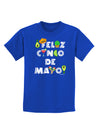 Feliz Cinco de Mayo - Fiesta Icons Childrens Dark T-Shirt by TooLoud-Childrens T-Shirt-TooLoud-Royal-Blue-X-Small-Davson Sales