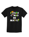 Feliz Cinco de Mayo - Fiesta Icons Childrens Dark T-Shirt by TooLoud-Childrens T-Shirt-TooLoud-Black-X-Small-Davson Sales