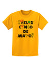 Feliz Cinco de Mayo - Fiesta Icons Childrens T-Shirt by TooLoud-Childrens T-Shirt-TooLoud-Gold-X-Small-Davson Sales