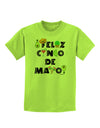 Feliz Cinco de Mayo - Fiesta Icons Childrens T-Shirt by TooLoud-Childrens T-Shirt-TooLoud-Lime-Green-X-Small-Davson Sales