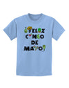 Feliz Cinco de Mayo - Fiesta Icons Childrens T-Shirt by TooLoud-Childrens T-Shirt-TooLoud-Light-Blue-X-Small-Davson Sales