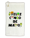 Feliz Cinco de Mayo - Fiesta Icons Micro Terry Gromet Golf Towel 16 x 25 inch by TooLoud-Golf Towel-TooLoud-White-Davson Sales