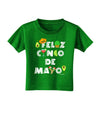 Feliz Cinco de Mayo - Fiesta Icons Toddler T-Shirt Dark by TooLoud-Toddler T-Shirt-TooLoud-Clover-Green-2T-Davson Sales