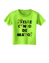 Feliz Cinco de Mayo - Fiesta Icons Toddler T-Shirt by TooLoud-Toddler T-Shirt-TooLoud-Lime-Green-2T-Davson Sales