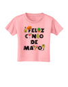 Feliz Cinco de Mayo - Fiesta Icons Toddler T-Shirt by TooLoud-Toddler T-Shirt-TooLoud-Candy-Pink-2T-Davson Sales