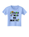 Feliz Cinco de Mayo - Fiesta Icons Toddler T-Shirt by TooLoud-Toddler T-Shirt-TooLoud-Aquatic-Blue-2T-Davson Sales