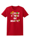 Feliz Cinco de Mayo - Fiesta Icons Womens Dark T-Shirt by TooLoud-Womens T-Shirt-TooLoud-Red-X-Small-Davson Sales