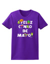 Feliz Cinco de Mayo - Fiesta Icons Womens Dark T-Shirt by TooLoud-Womens T-Shirt-TooLoud-Purple-X-Small-Davson Sales