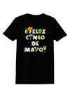 Feliz Cinco de Mayo - Fiesta Icons Womens Dark T-Shirt by TooLoud-Womens T-Shirt-TooLoud-Black-X-Small-Davson Sales