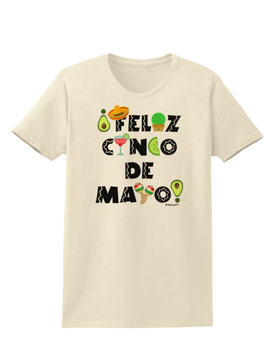 Feliz Cinco de Mayo - Fiesta Icons Womens T-Shirt by TooLoud-Womens T-Shirt-TooLoud-Natural-X-Small-Davson Sales