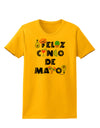 Feliz Cinco de Mayo - Fiesta Icons Womens T-Shirt by TooLoud-Womens T-Shirt-TooLoud-Gold-X-Small-Davson Sales