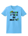 Feliz Cinco de Mayo - Fiesta Icons Womens T-Shirt by TooLoud-Womens T-Shirt-TooLoud-Aquatic-Blue-X-Small-Davson Sales