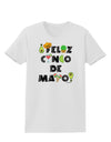 Feliz Cinco de Mayo - Fiesta Icons Womens T-Shirt by TooLoud-Womens T-Shirt-TooLoud-White-X-Small-Davson Sales