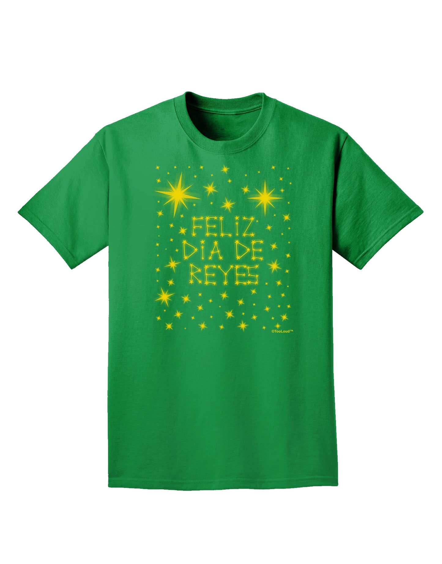 Feliz Dia de Reyes - Estrellas Brillantes Adult Dark T-Shirt by TooLoud-Mens T-Shirt-TooLoud-Kelly-Green-Small-Davson Sales