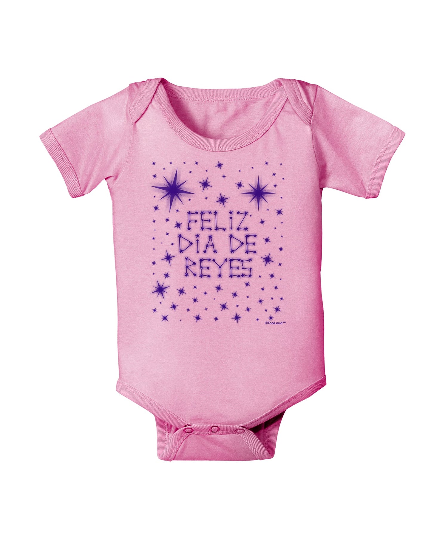 Feliz Dia de Reyes - Estrellas Brillantes Baby Romper Bodysuit by TooLoud-Baby Romper-TooLoud-Light-Pink-06-Months-Davson Sales