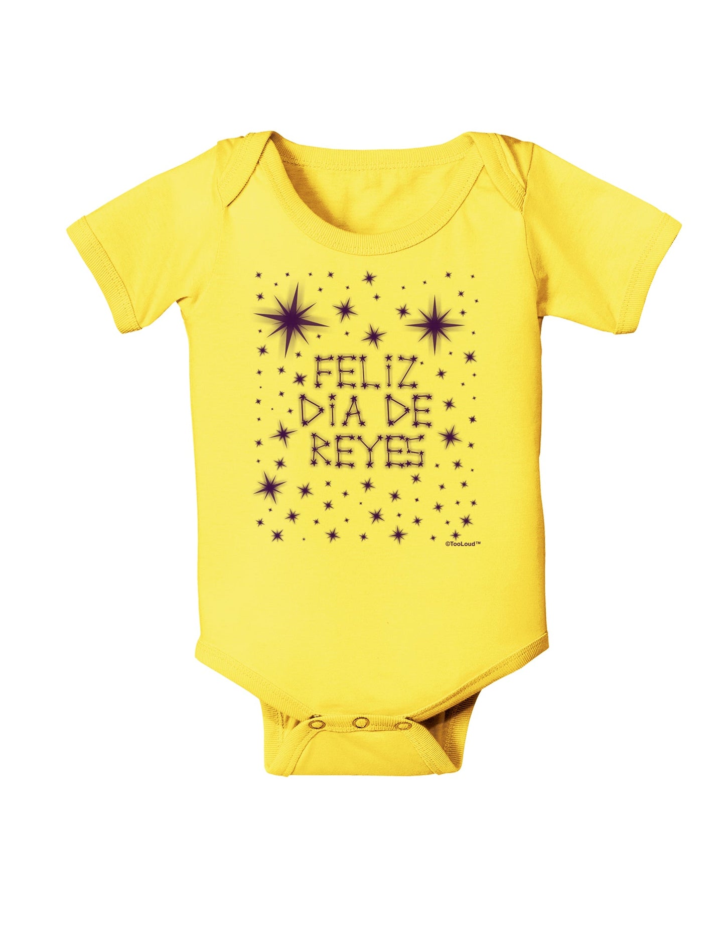 Feliz Dia de Reyes - Estrellas Brillantes Baby Romper Bodysuit by TooLoud-Baby Romper-TooLoud-Yellow-06-Months-Davson Sales