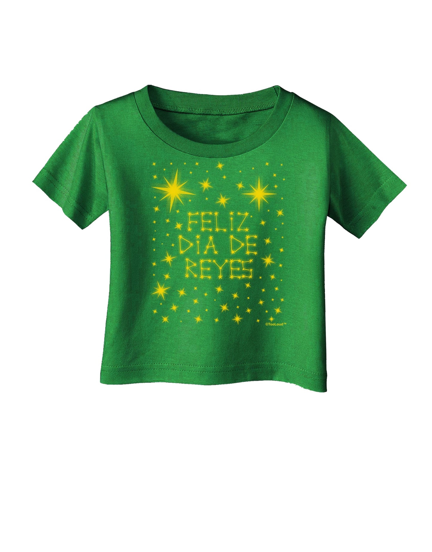 Feliz Dia de Reyes - Estrellas Brillantes Infant T-Shirt Dark by TooLoud-Infant T-Shirt-TooLoud-Clover-Green-06-Months-Davson Sales